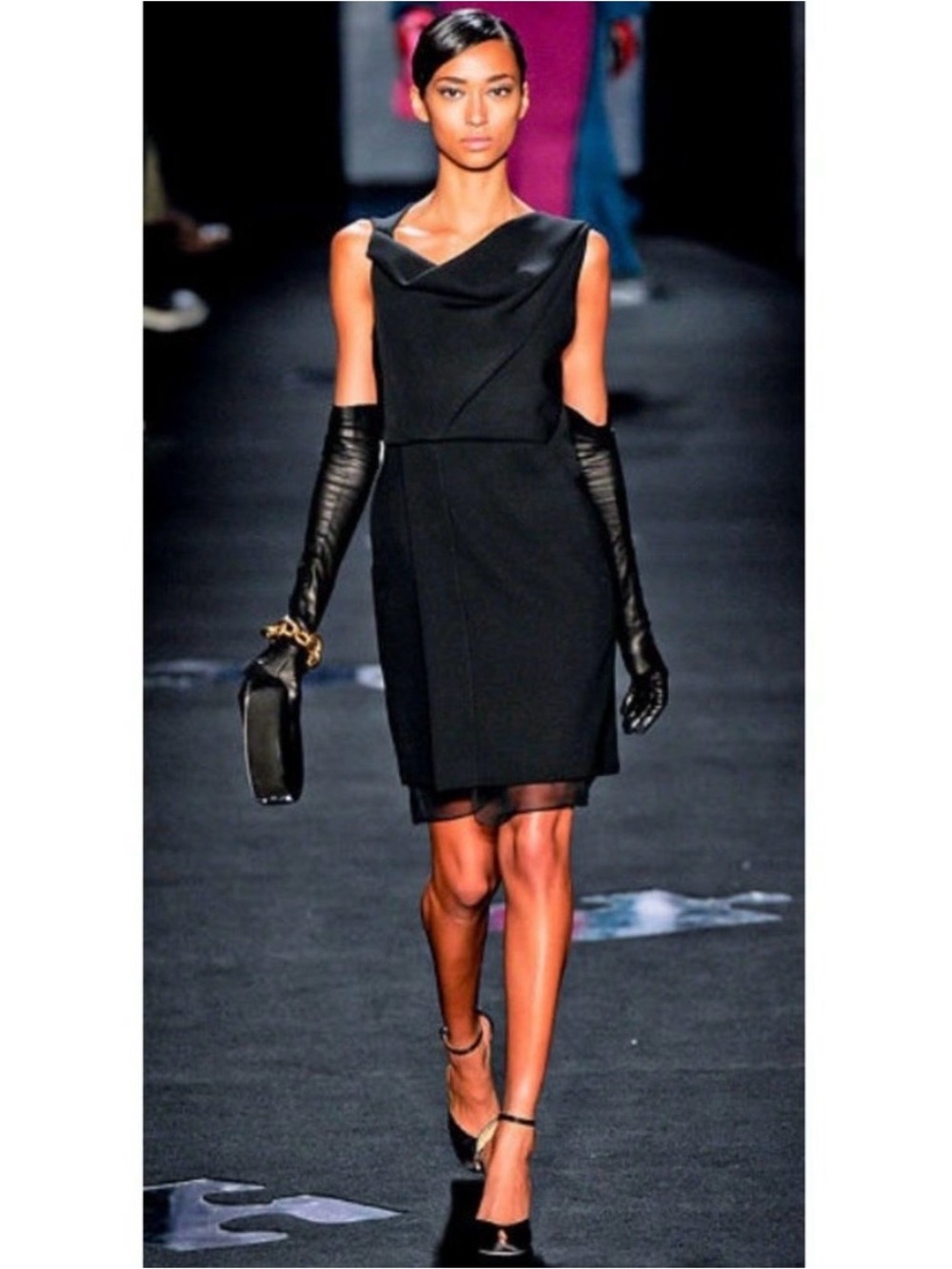 NWT Diane von Furstenberg DVF Rendezvous Runway Black Asymmetrical Wrap Dress 6